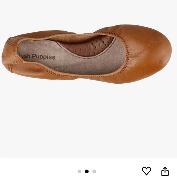 Hush puppies Chaste leather ballet flats in watermelon - Picture 2 of 4